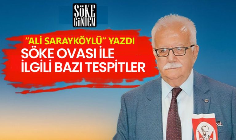 SÖKE OVASI İLE İLGİLİ BAZI TESPİTLER